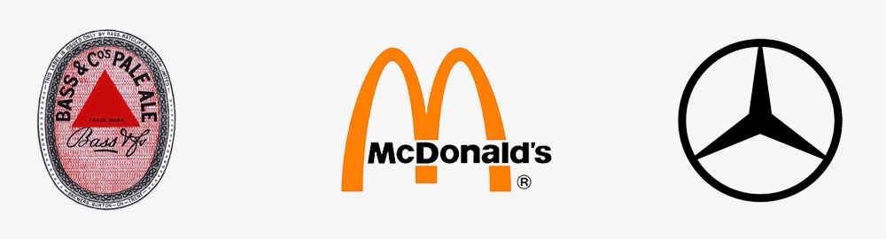 Image of famous logos for Bass, McDonalds and Mercedes Benz